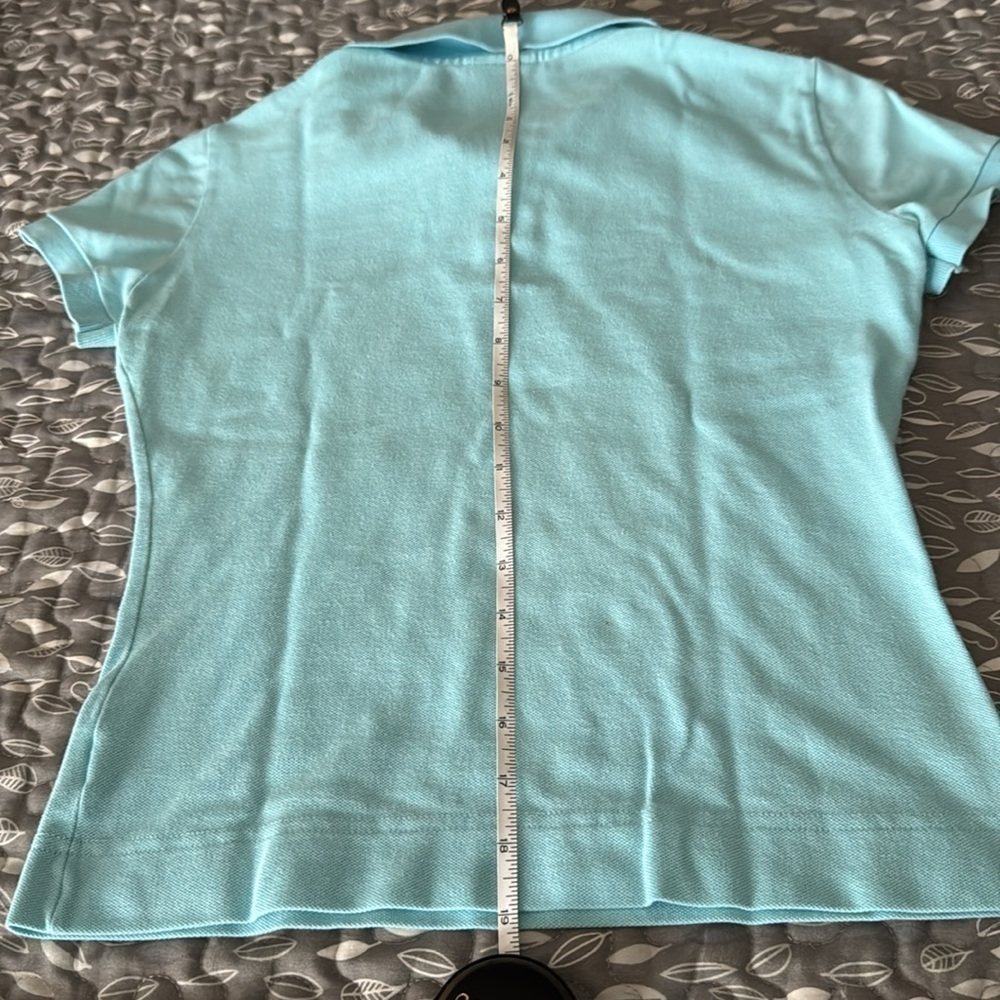 LACOSTE Girl’s Blue Polo Shirt, size Medium - Picture 5 of 10